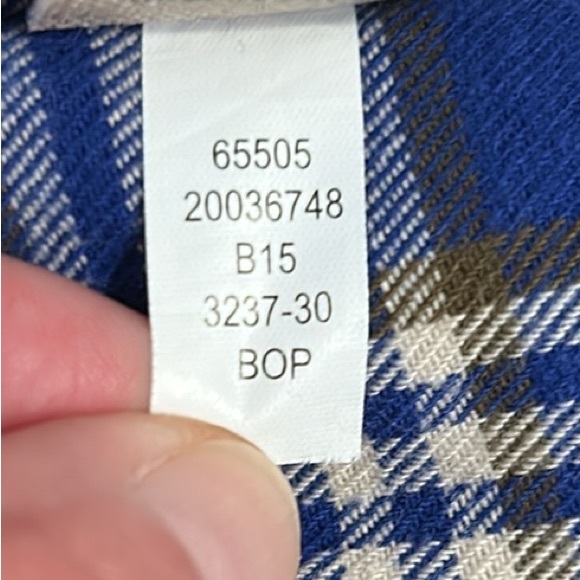 Duluth Trading Co Mens 2XL Blue Plaid Long Sleeve Button Up Flannel Shirt - Picture 7 of 15